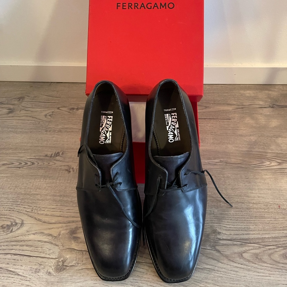 Salvatore Ferragamo Classic Black Oxfords